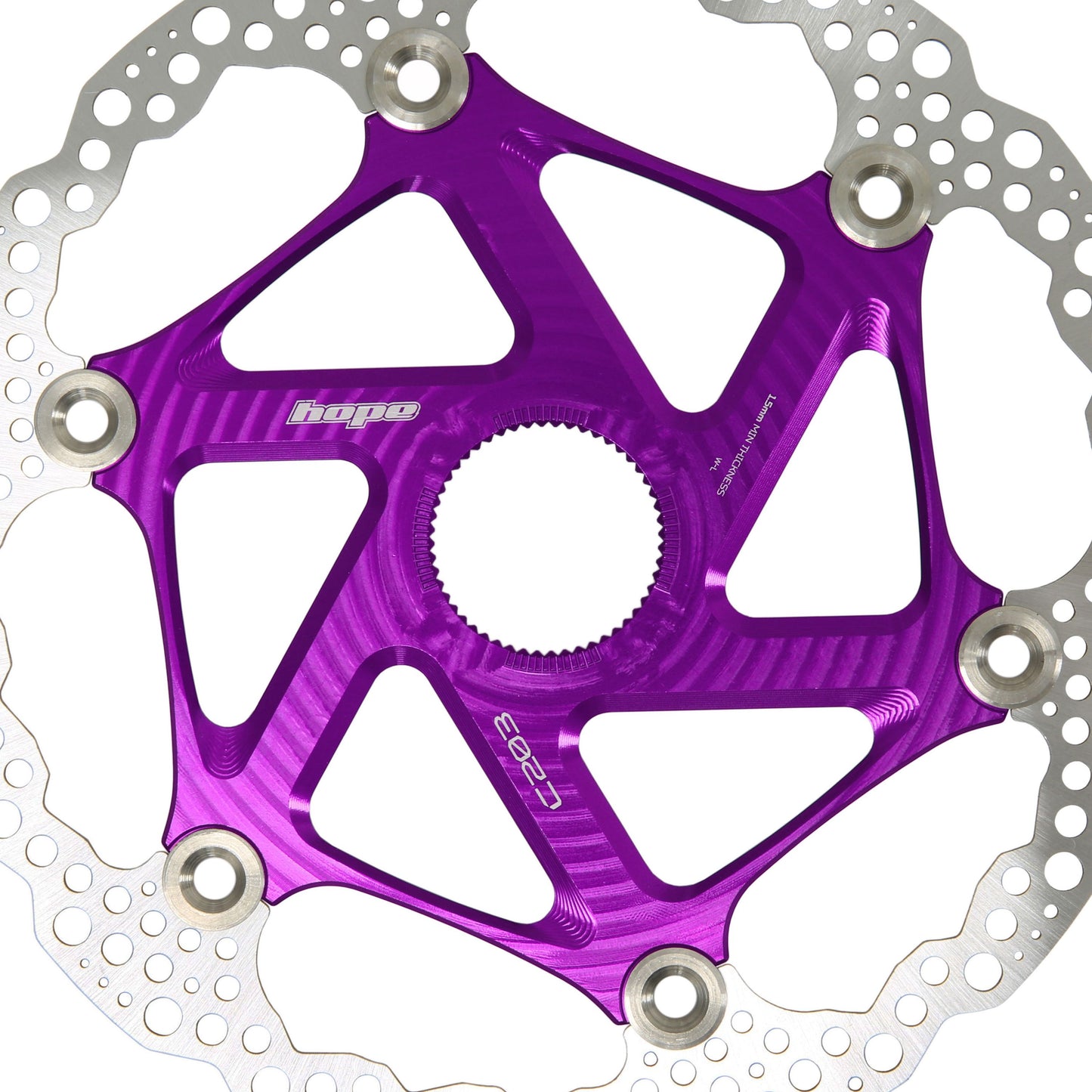 HOPE - DISQUE DE FREIN MTB CENTERLOCK 203MM VIOLET