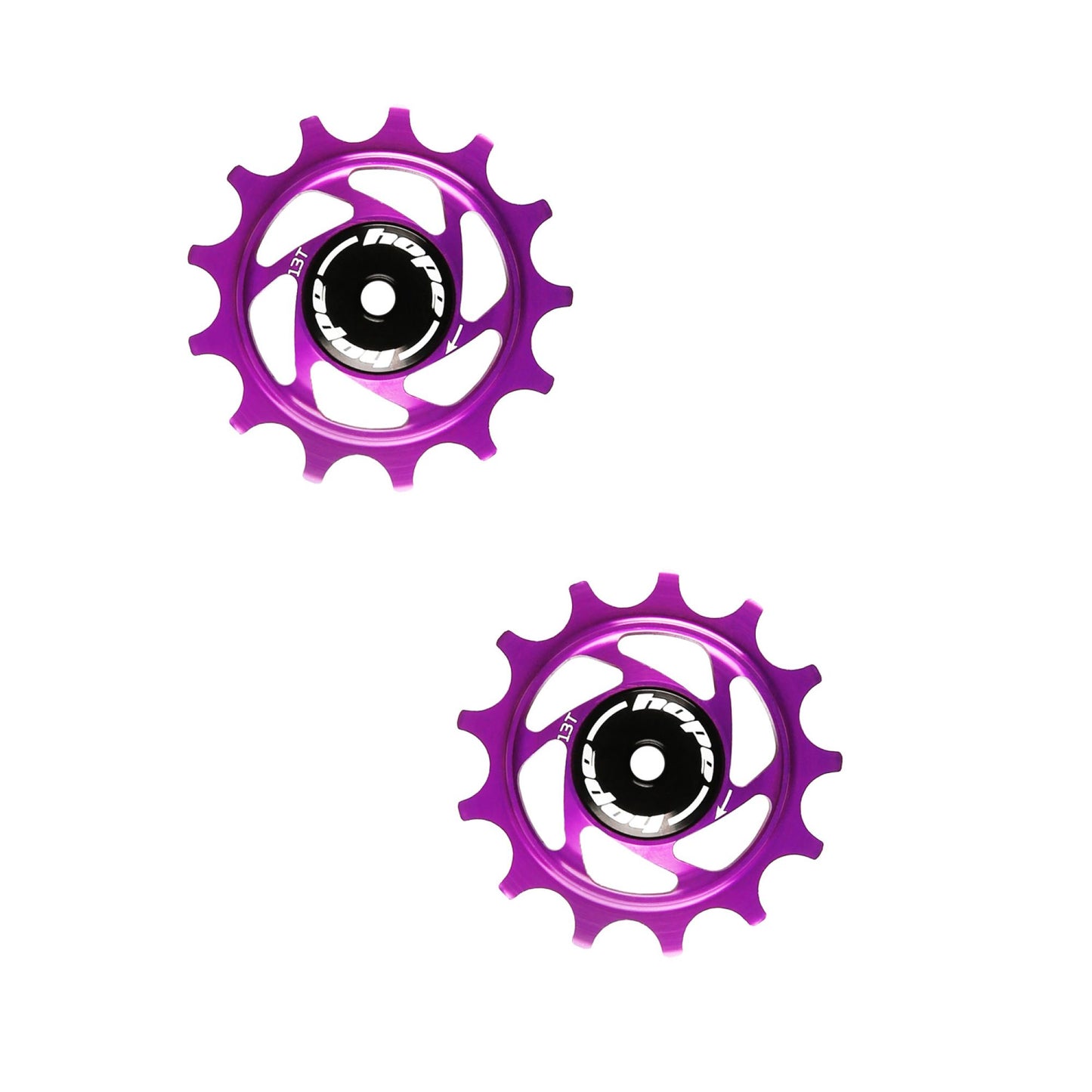 HOPE - GALETS DE DÉRAILLEUR 13T PAIRE VIOLET