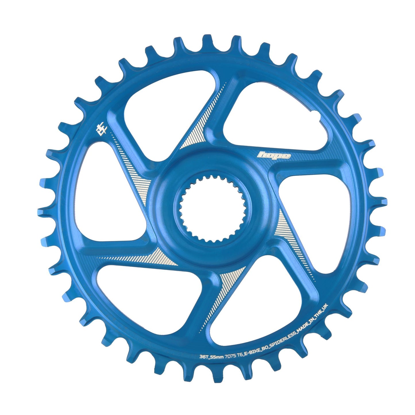 Hope - Plateau à montage direct 34T R22-pour vélo électrique Bow-Bleu