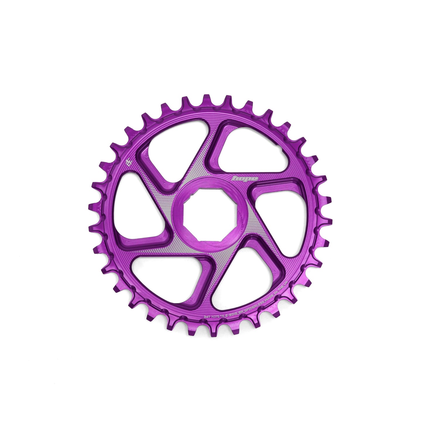 HOPE - PLATEAU À MONTAGE DIRECT 34T R22 VÉLO ÉLECTRIQUE BR VIOLET