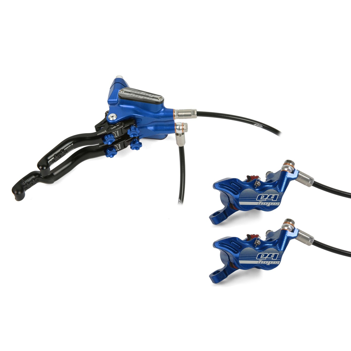 Hope - Frein Tech 3 E4 Duo sans disque Bleu Main droite