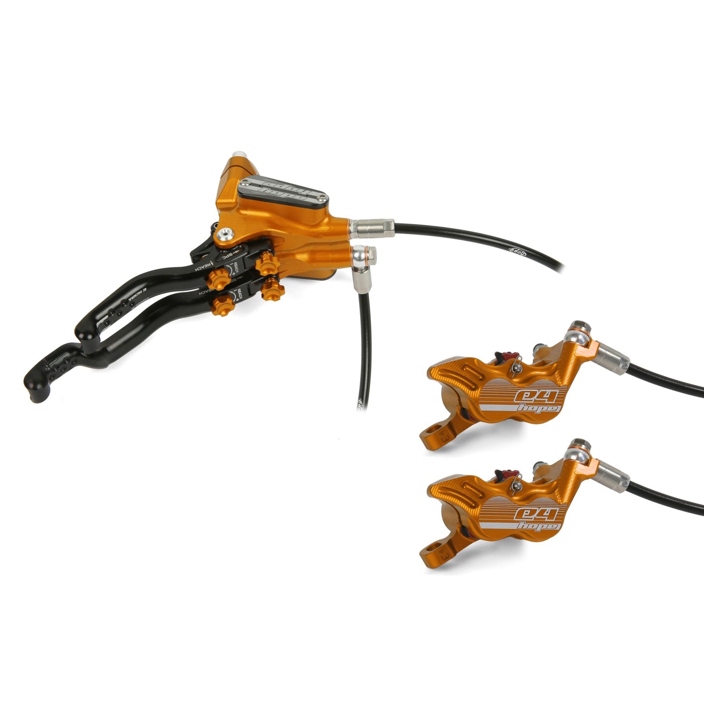 Hope - Frein Tech 3 E4 Duo sans disque Orange Main droite