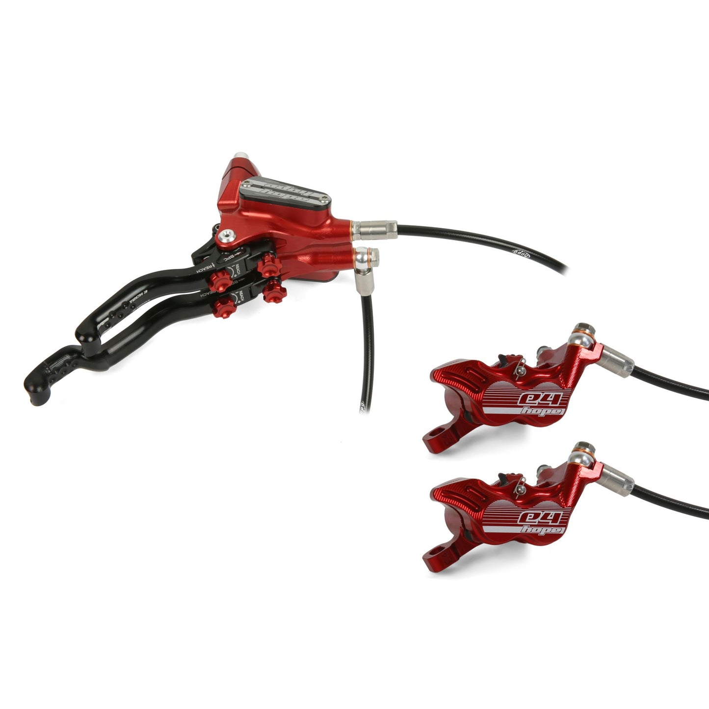Hope - Frein Tech 3 E4 Duo sans disque Rouge Main droite