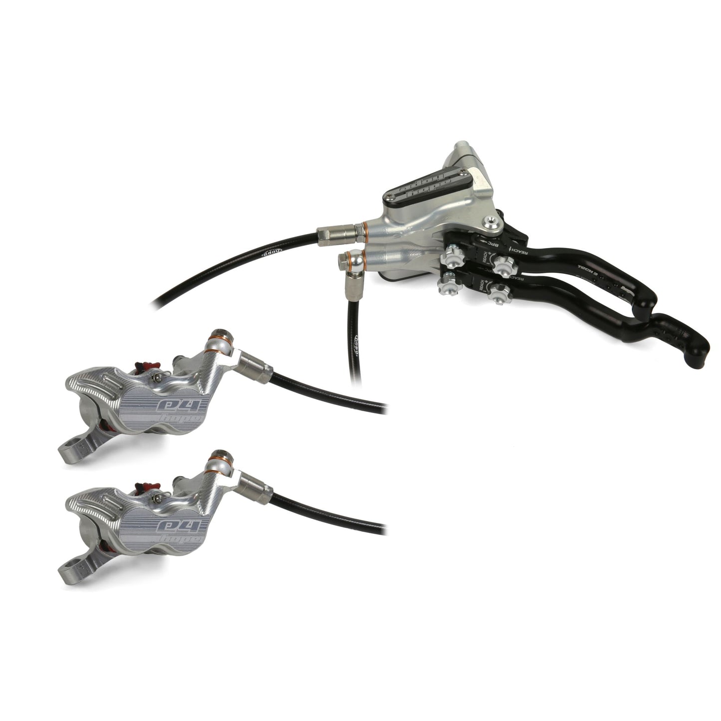 Hope Brake Tech 3 Duo E4 No Rotor LH Silver