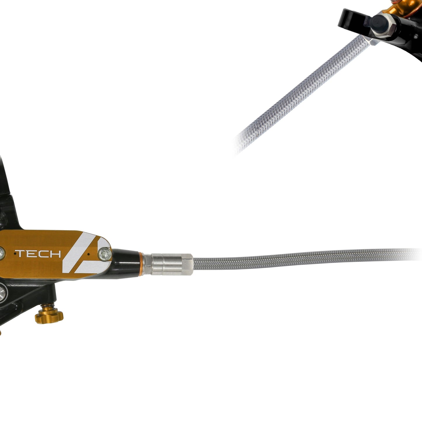 Hope - Frein Tech 4 X2 - sans disque - Noir/Bronze- Tressé - Main droite
