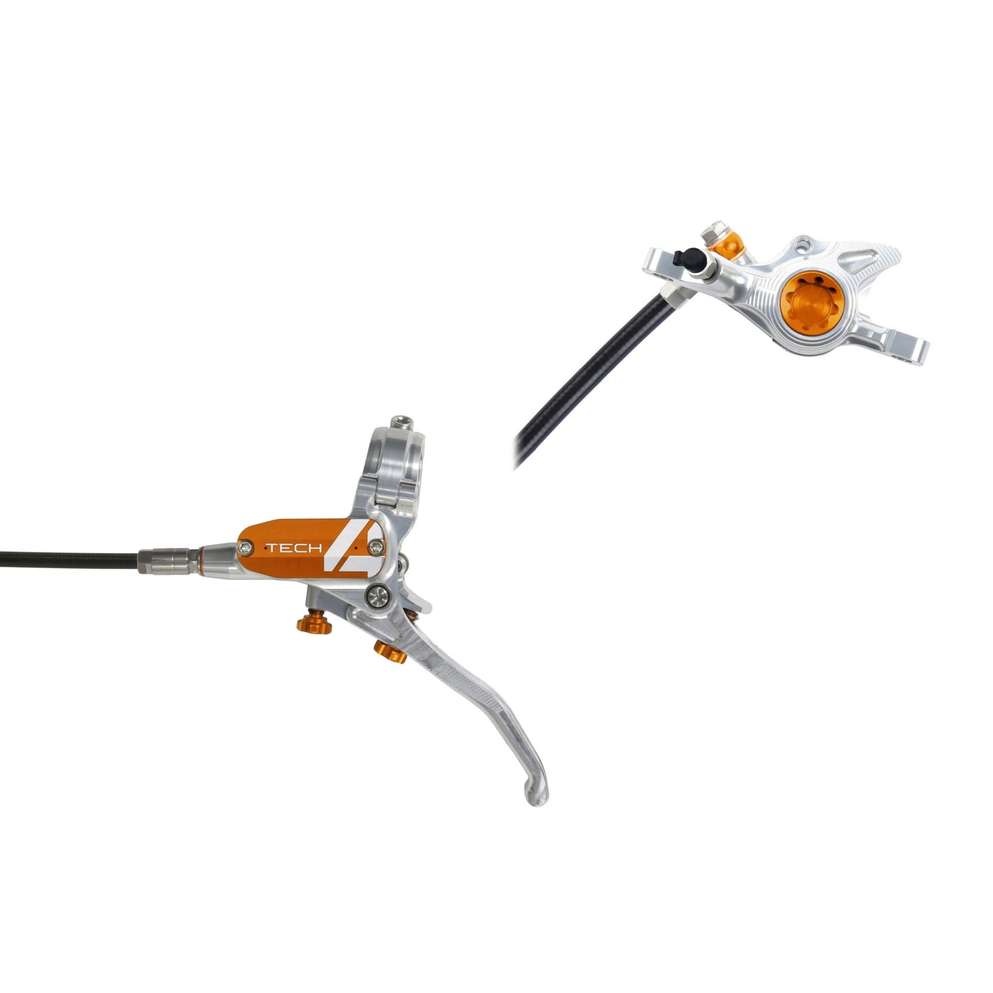 Hope - Frein Tech 4 X2 sans disque Argent/Orange Main gauche