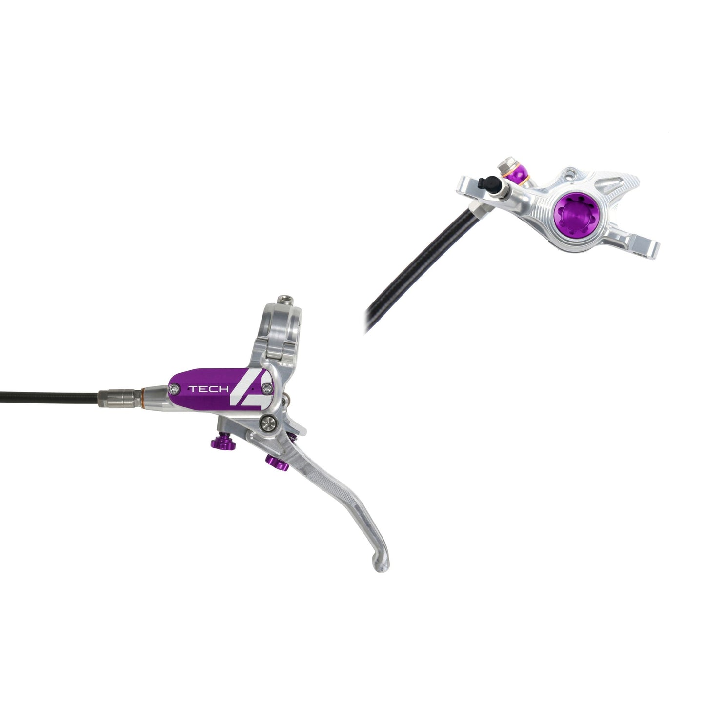 Hope - Frein Tech 4 X2 sans disque Argent/Violet Main gauche
