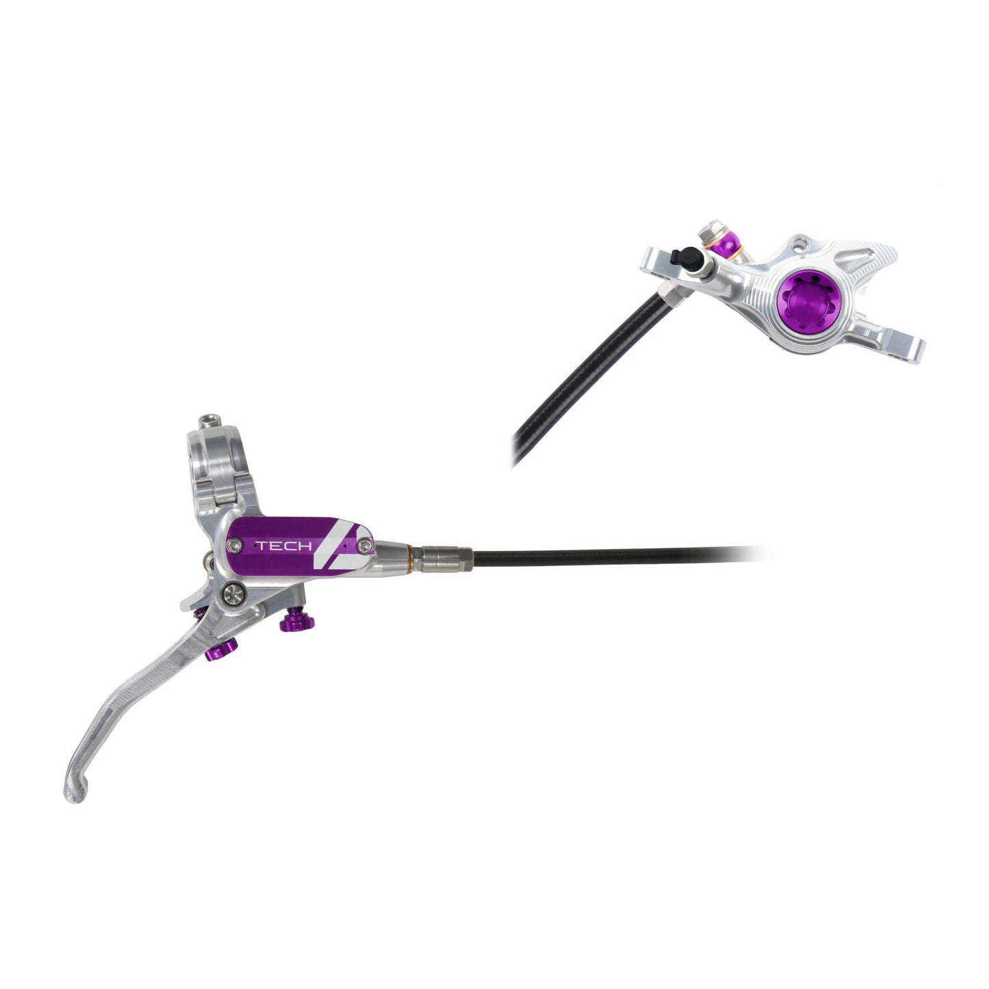 Hope - Frein Tech 4 X2 sans disque Argent/Violet Main droite
