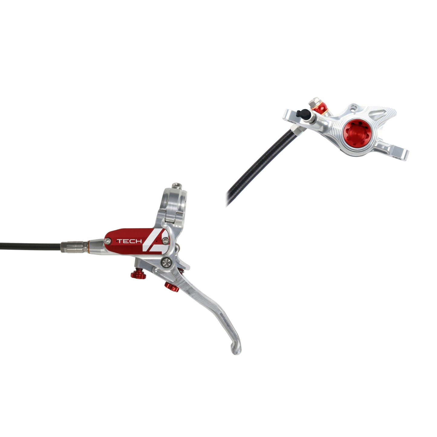 Hope - Frein Tech 4 X2 sans disque Argent/Rouge Main gauche
