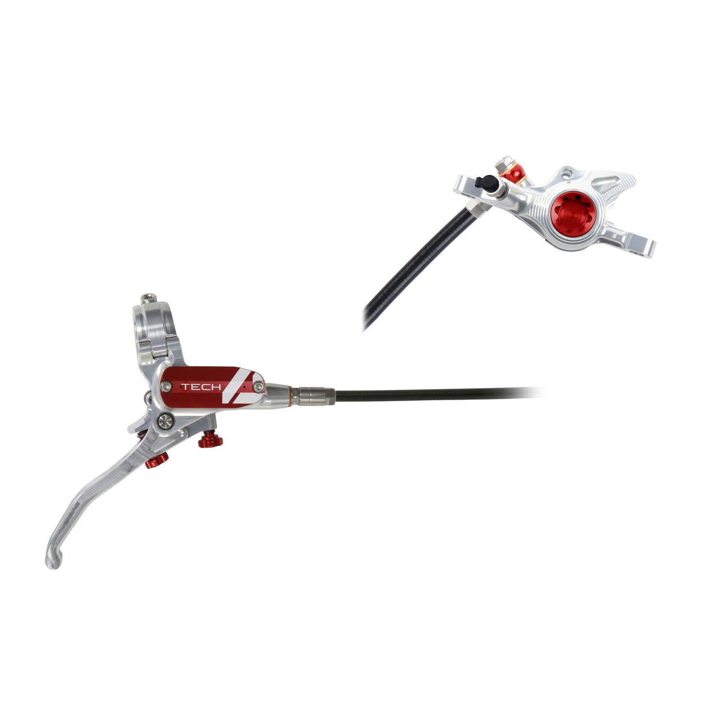 Hope - Frein Tech 4 X2 sans disque Argent/Rouge Main droite