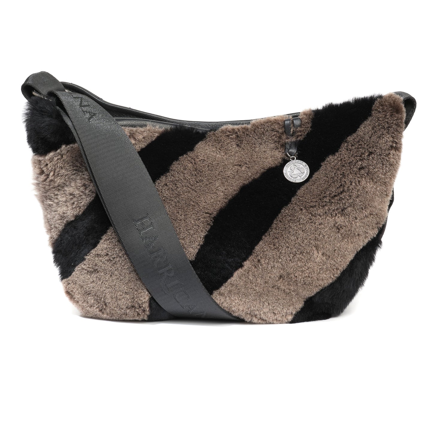 MOON S - LEATHER SATCHEL BAG W SHEARLING
