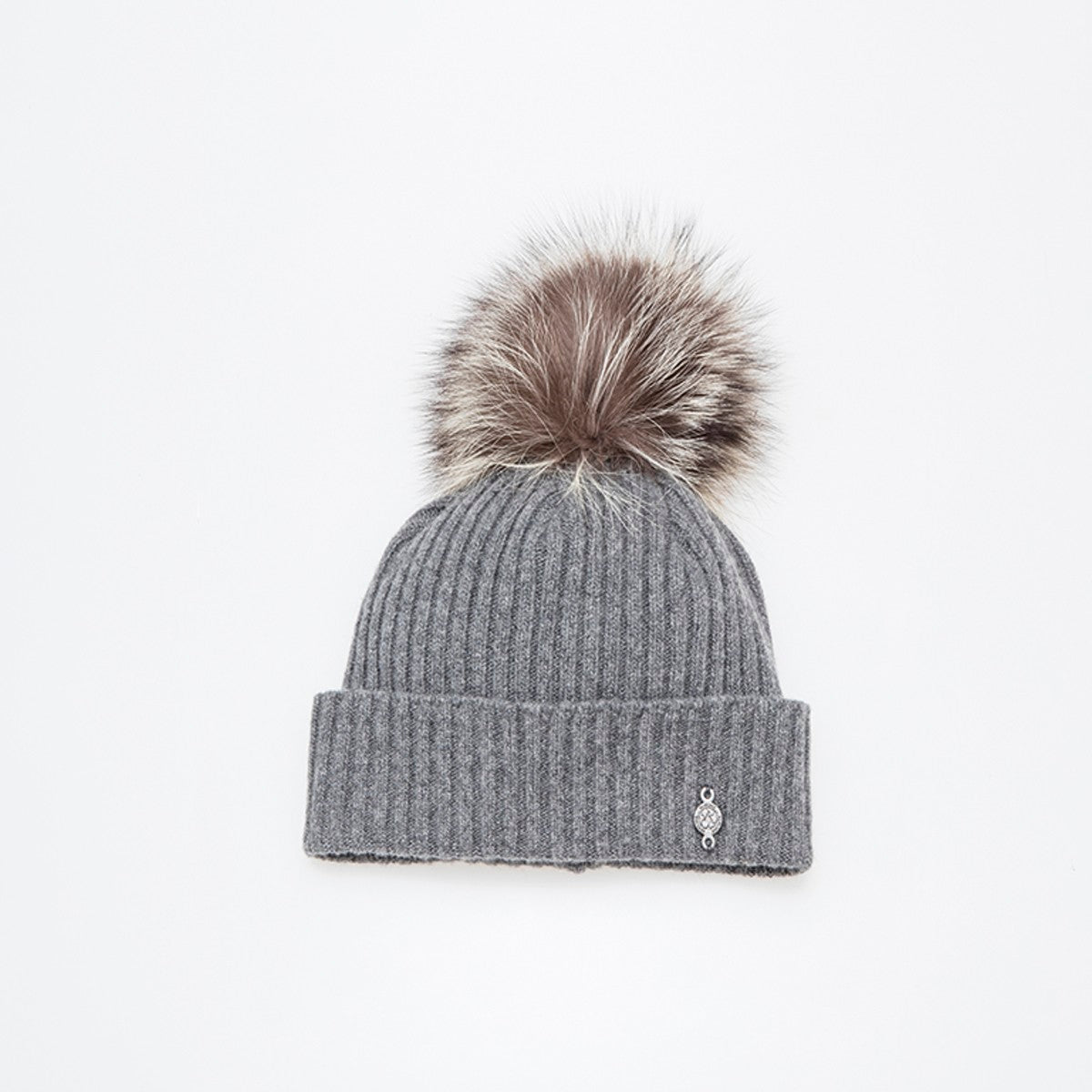 TUQUE EN CACHEMIRE RECYCLÉ POMPON FOURRURE RECYCLÉE