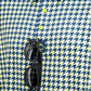 Houndstooth pattern polo shirt in lime green, showcasing a stylish design with a modern fit.
