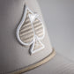 Perforated Bone Rope Hat with a stylish design and adjustable chin strap.