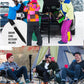 LiquorStick® 3.0 in black, designed for outdoor camping; features a sturdy ground stake in a snowy setting.