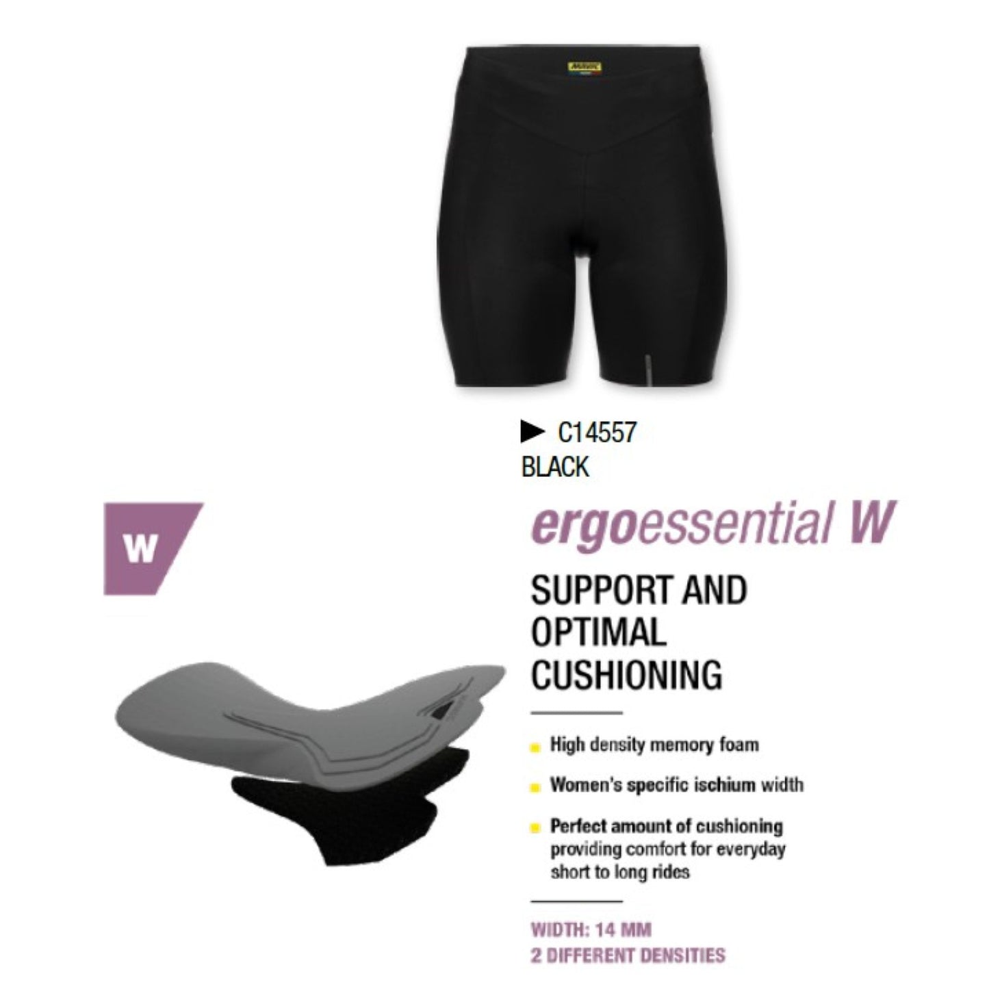 MAVIC APPAREL WOMEN ESSENTIAL SHORT - BLACK
