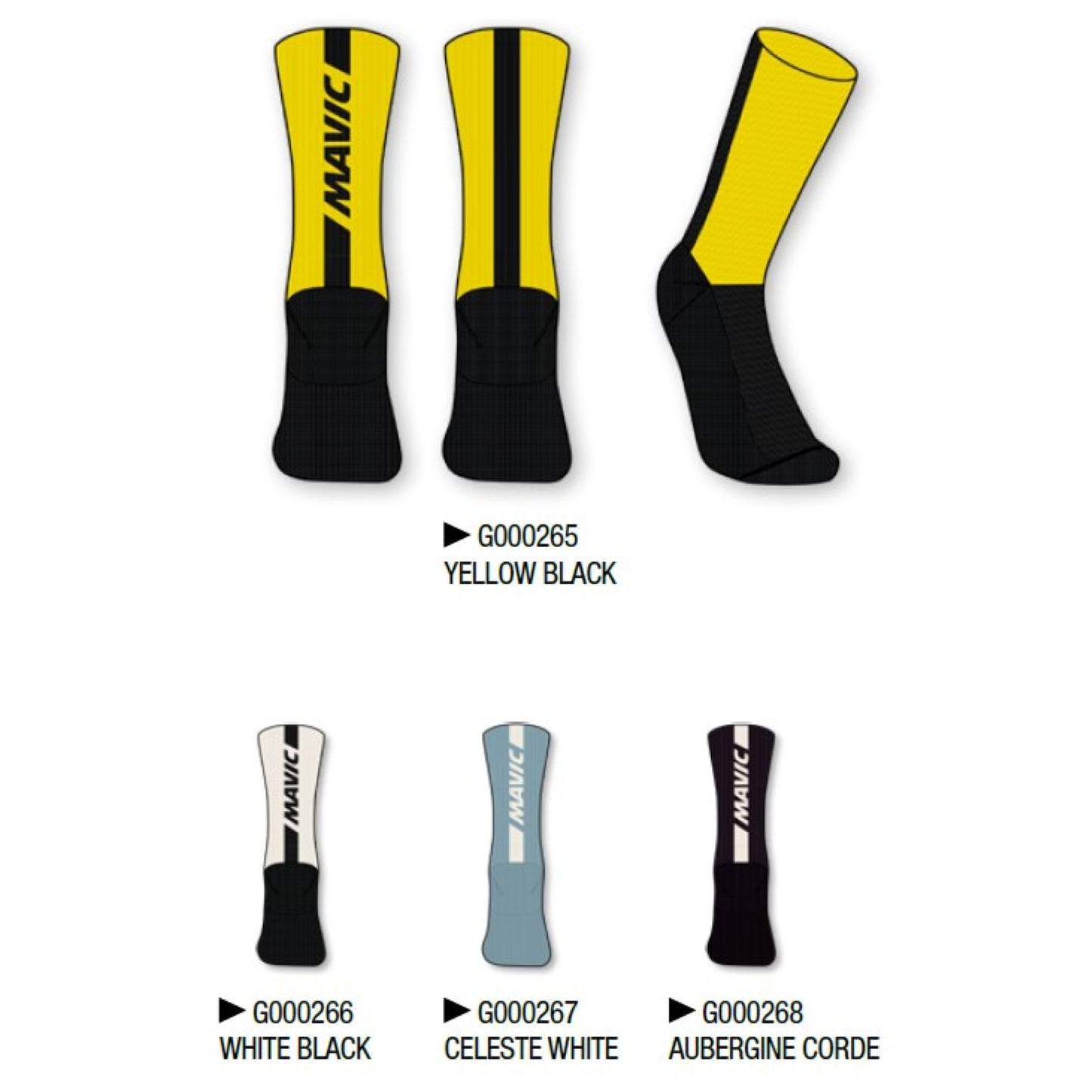 Mavic - chaussettes mi-mollet avec logo - Blanc