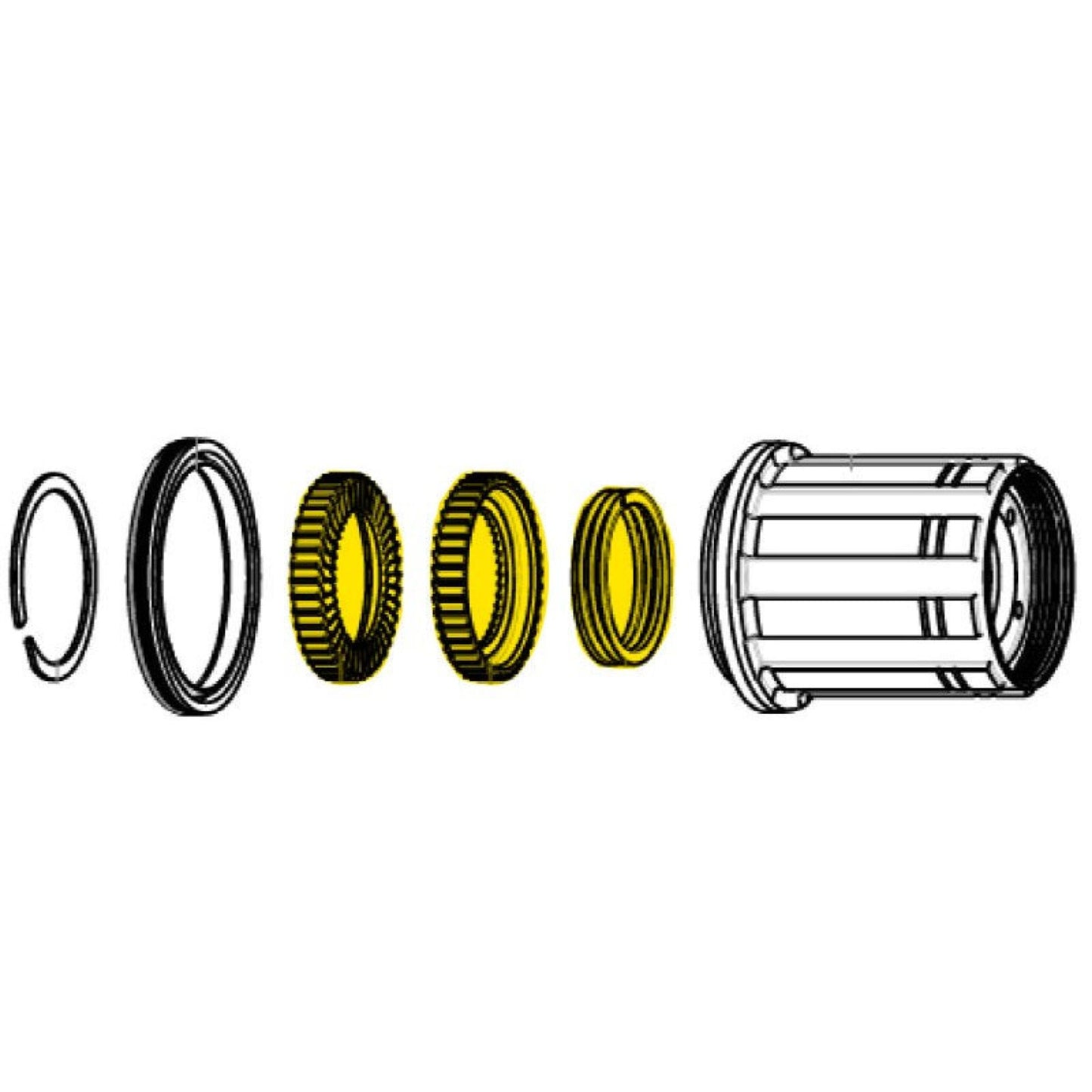 Mavic - Kit de moyeu libre ID360 40T cliquets + ressort MTB + graisse + patin