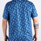 NASA Space Walker Blue Polo Shirt with logo on the left chest.