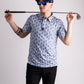 Gray NASA Space Walker polo shirt featuring the iconic NASA logo and a stylish design.
