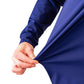 Navy performance golf hoodie featuring a lightweight, stretchy fabric for comfort and ease of movement on the course.