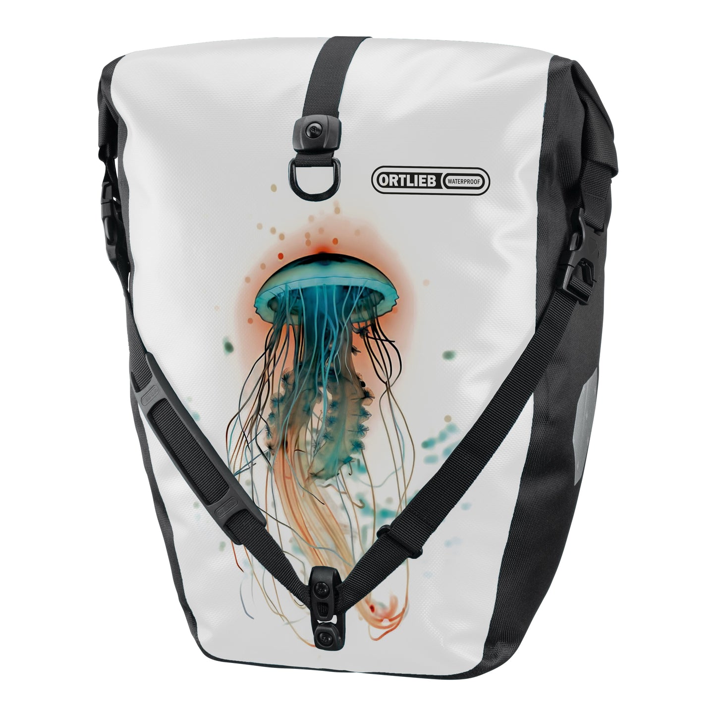 ORTLIEB PANNIER BACK-ROLLER DESIGN JELLYFISH QL2.1 WHITE-BLACK 20L