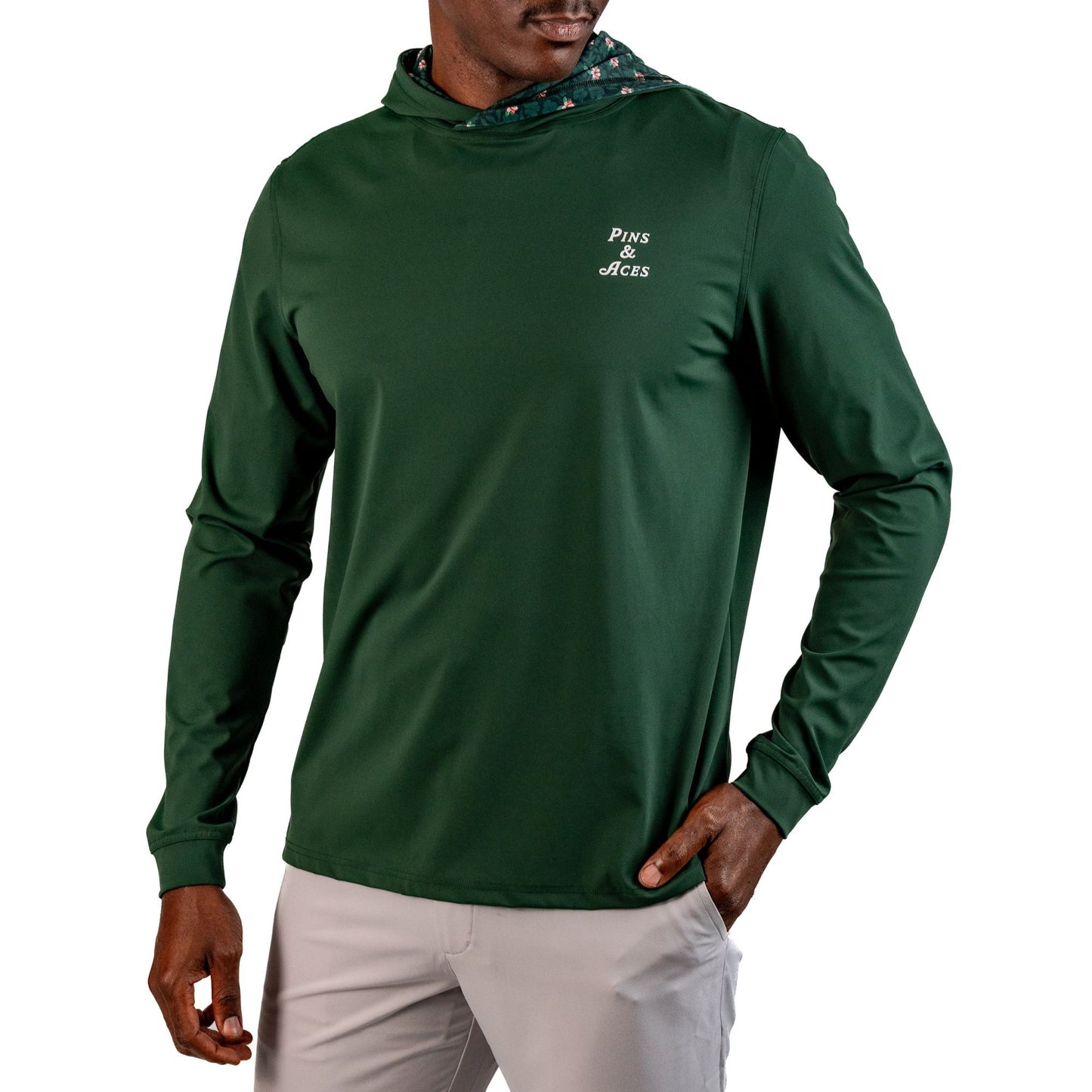 Performance Golf Hoodie Men- Dark Azalea