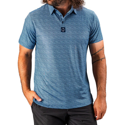 Polo Men- Squiggle Blue