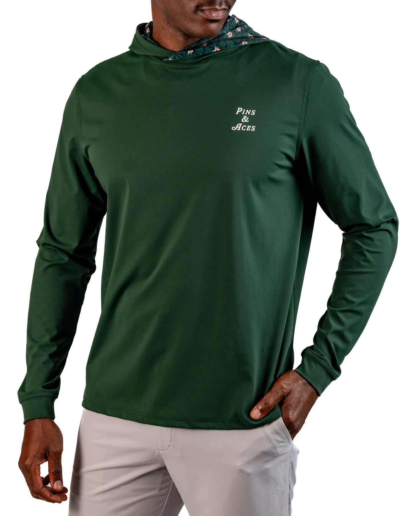 Performance Golf Hoodie Men- Dark Azalea