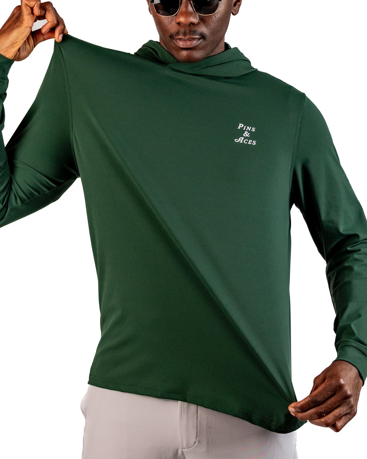 Performance Golf Hoodie Men- Dark Azalea