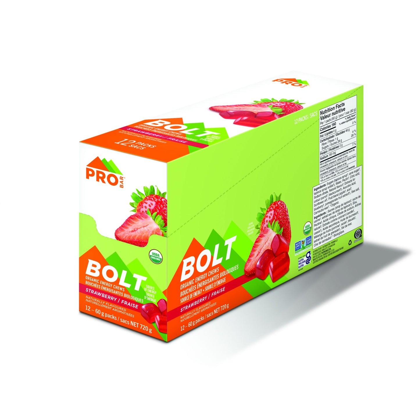 PROBAR BOLT BONBONS GÉLIFIÉS FRAISE (BOÎTE DE 12 UNITÉS)