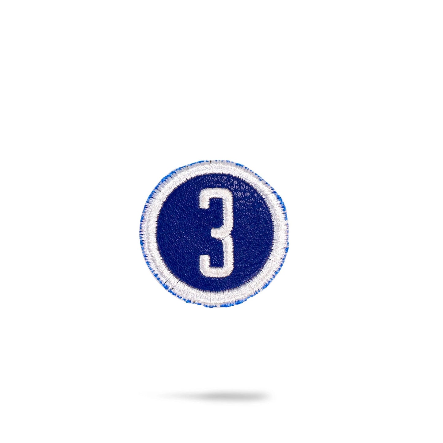 Blue headcover patch featuring a sleek design, ideal for customizing golf accessories.