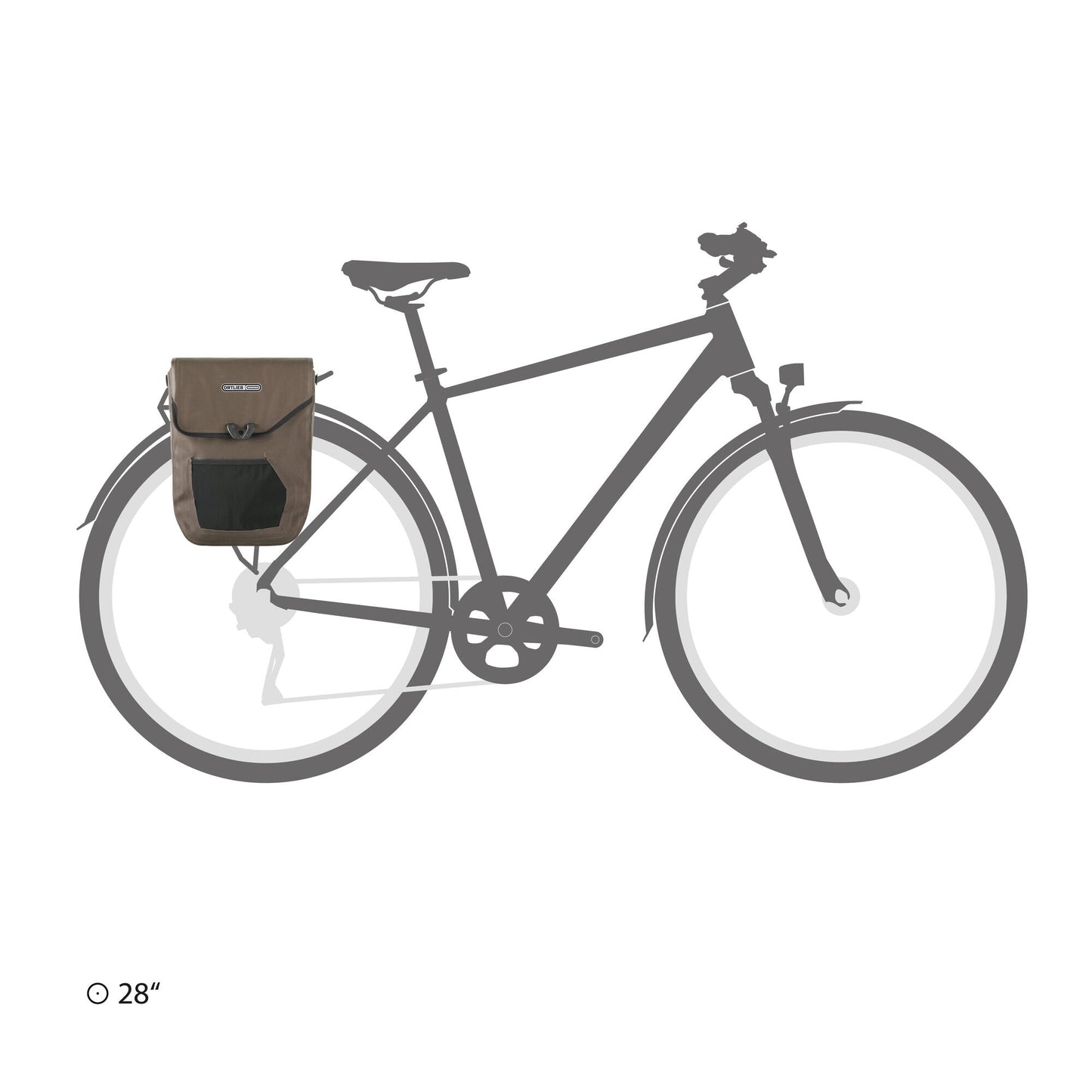 ORTLIEB PANNIER TOURING PEDAL MATE QL2.1 DARK SAND 16L