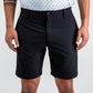 Black performance shorts designed for comfort and athletic activity, featuring a modern cut and breathable fabric.