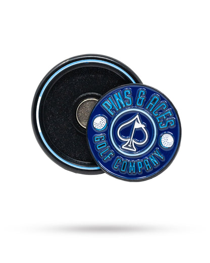 Ball Marker- Pop Out Medallion-Navy