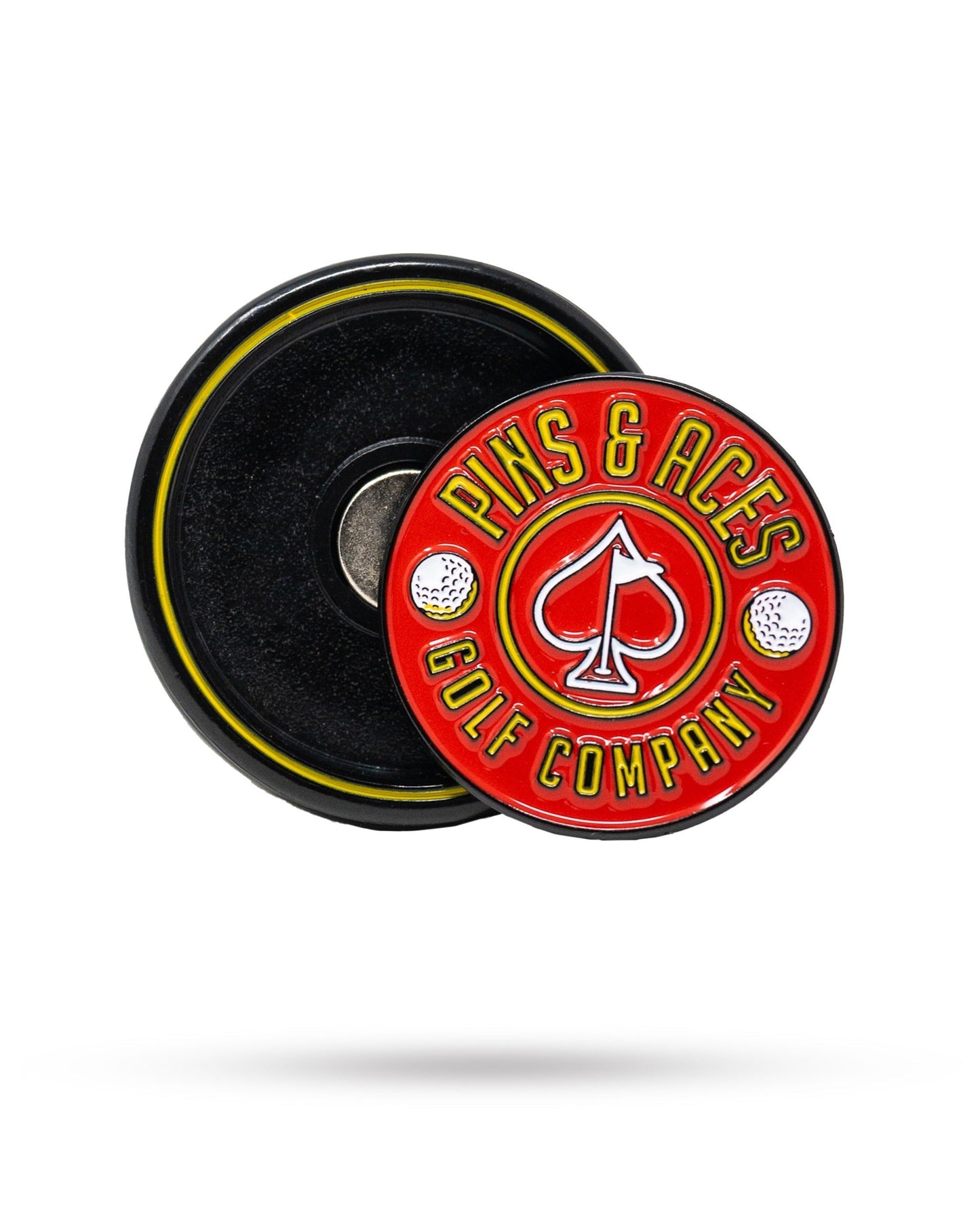 Ball Marker- Pop Out Medallion-Red