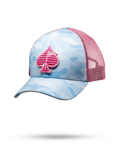 Trucker Spade Hat- Cotton Candy Camo