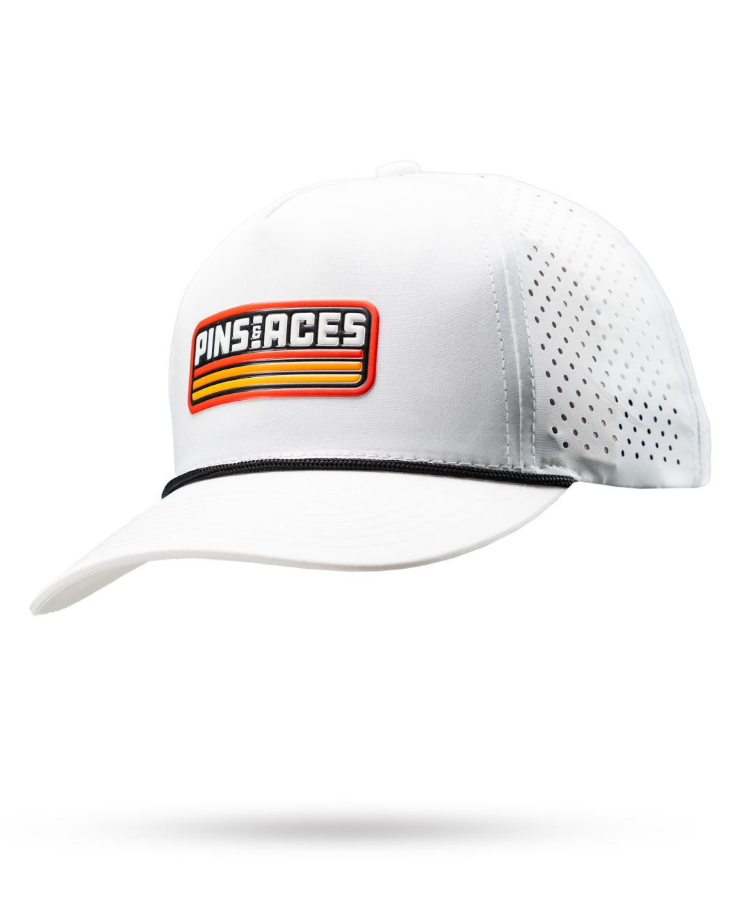 Perforated Rope Hat- Retro Orange White