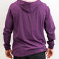 Men's performance golf hoodie in houndstooth raspberry, featuring a stylish design and comfortable fit for on-course wear.