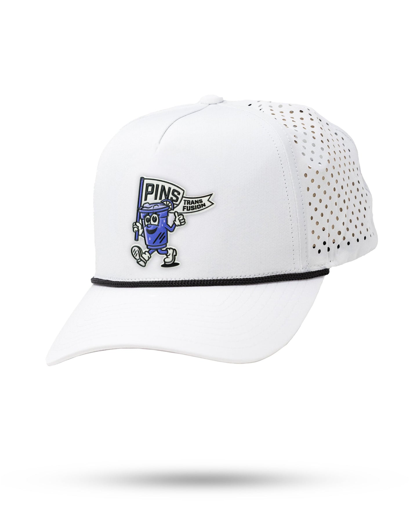 Perforated Rope Hat- Mr. Transfusion-White