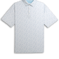 Olive green Player Preferred™ Polo shirt displayed on a wooden background.