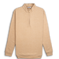 Sand-colored Player Preferred™ pullover with a quarter-zip neckline, long sleeves, and a relaxed fit.