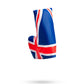 United Kingdom-themed blade putter cover featuring a vibrant design with national flags and golf motifs.