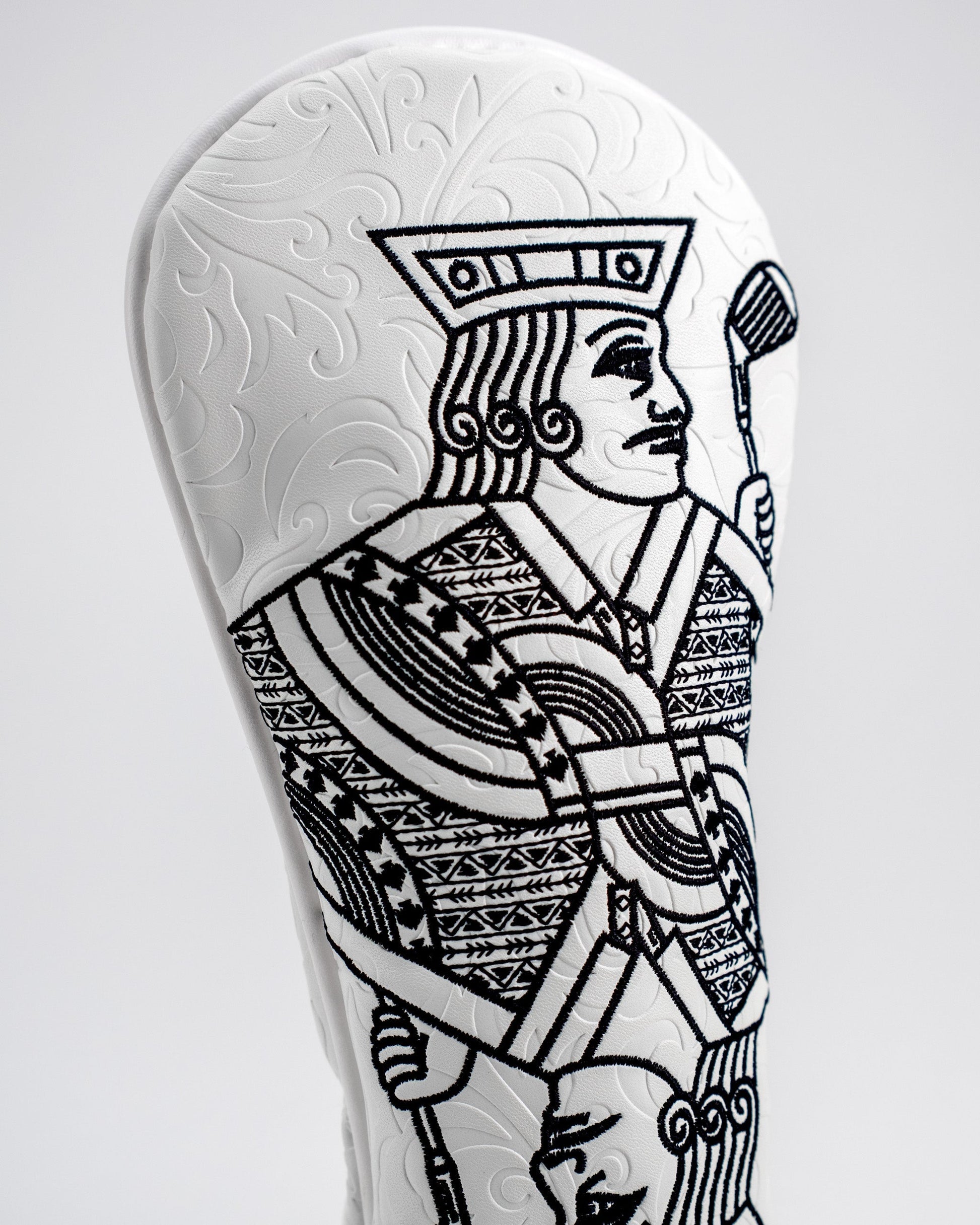 White Out Jack of Spades hybrid cover featuring a minimalist design with a black and white color scheme.