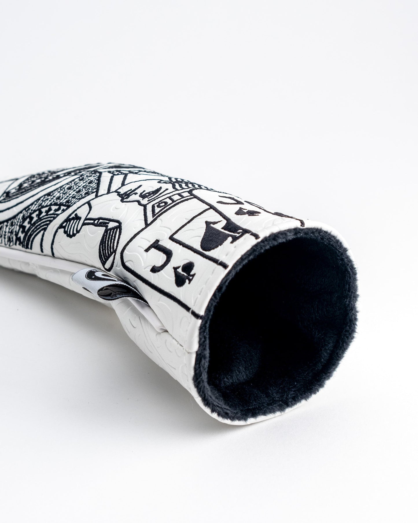 White Out Jack of Spades hybrid cover featuring a sleek design with a minimalist black and white color scheme.