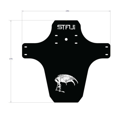 STFU Garde-boue de vélo avec Ange de la mort noir/blanc