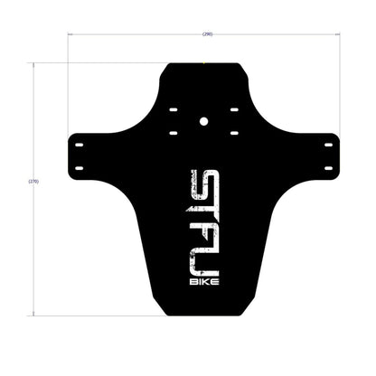 STFU Garde-boue de vélo avec logo STFU noir/blanc