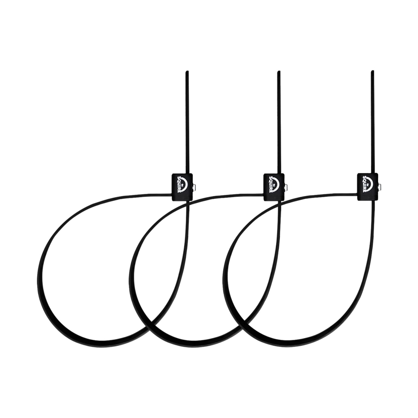 SQUIRE STRAPLOK 10 PAQUET DE TROIS CADENAS MULTIFONCTIONS À CÂBLE IDENTIQUE 450 MM