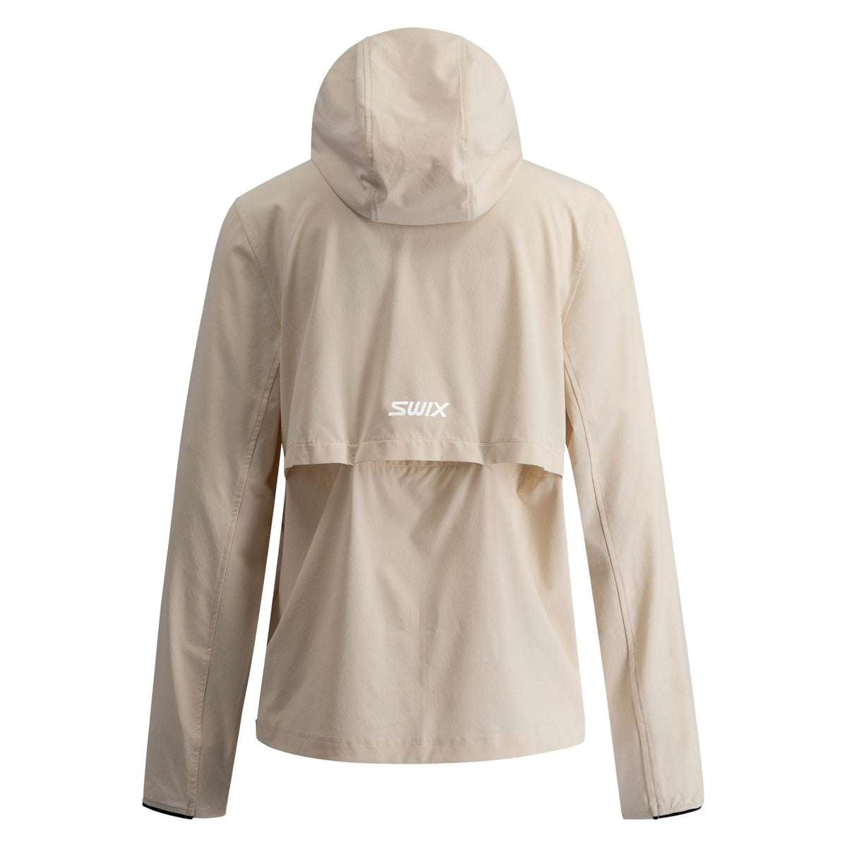 Beige jacket with a hood on a white background