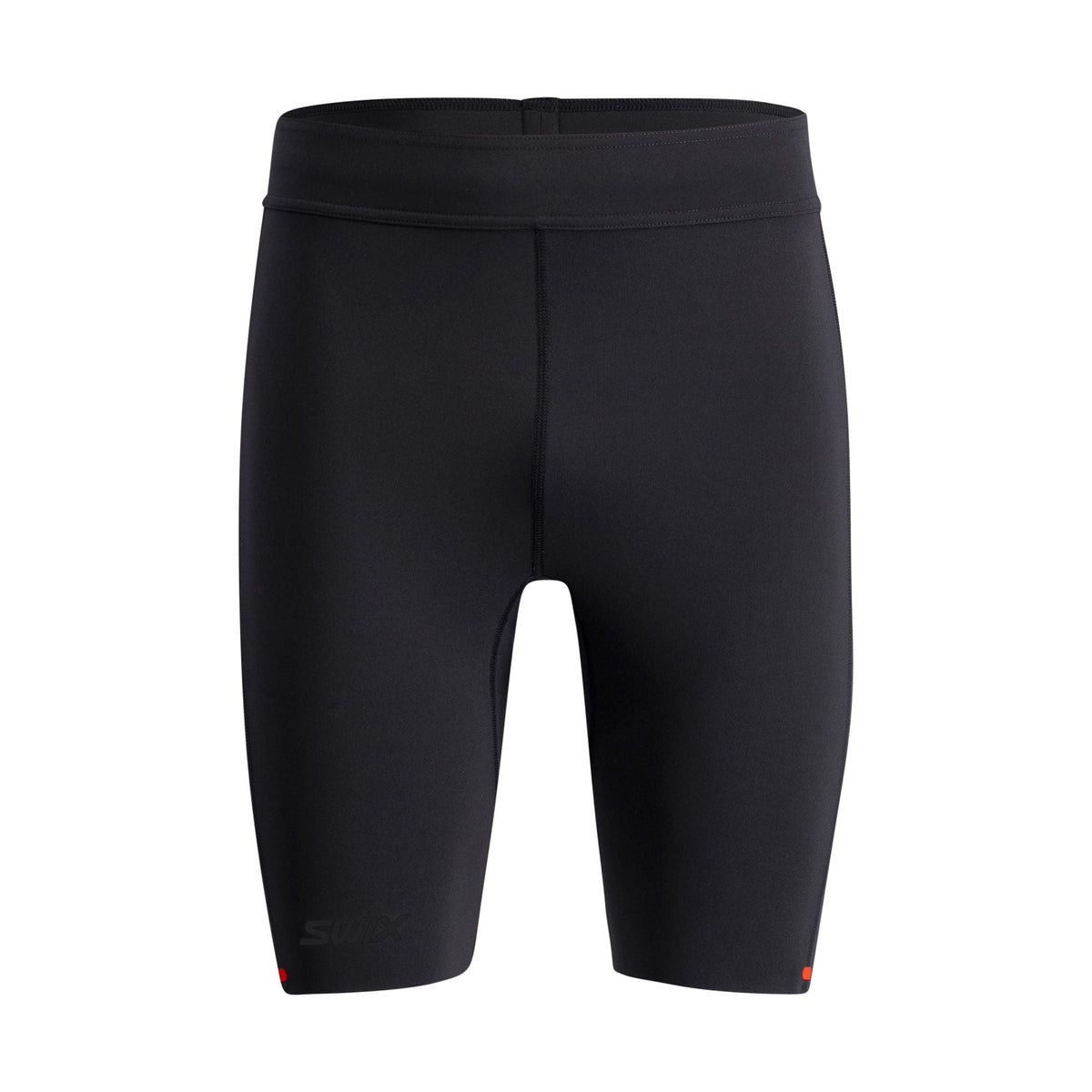 Black athletic shorts on a white background